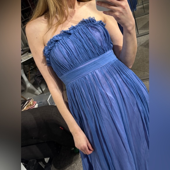 LAILA DRESS CHIFFON MAXI PURPLE BLUE SIZE 4 SMALL - Picture 3 of 16